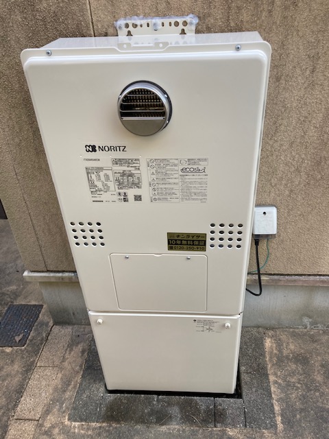 愛知県名古屋市名東区 Ｉ様 都市ガス ノーリツエコジョーズ 	GTH-C2460AW3H BL 24号（フルオート）給湯暖房給湯器 交換工事 交換後