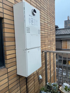 兵庫県姫路市 Ｉ様 都市ガス ノーリツ エコジョーズ GTH-C2461AW6H BL 24号スタンダード（フルオート）給湯暖房給湯器 交換工事 交換後