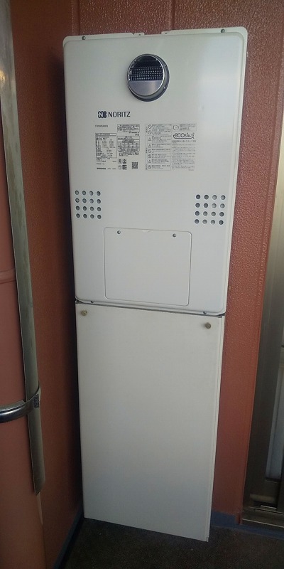 兵庫県神戸市中央区 A様 都市ガス ノーリツエコジョーズ GTH-C2460AW3H BL 24号スタンダード（フルオート）給湯暖房給湯器 交換工事 交換後