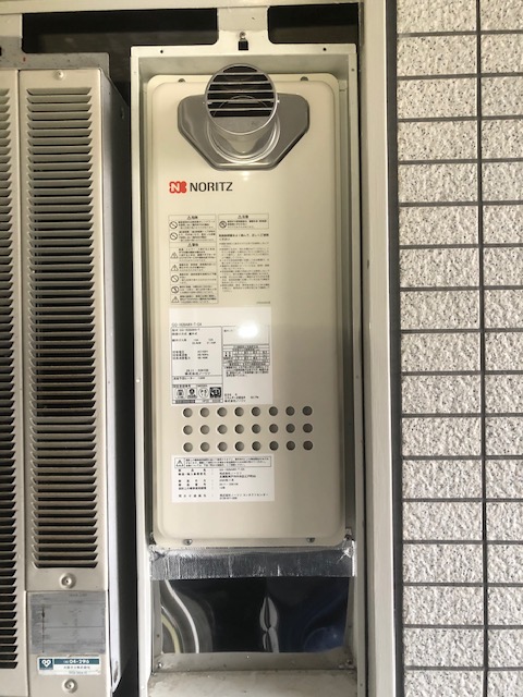 兵庫県伊丹市 Ａ様 都市ガス ノーリツ給湯器 GQ-1628AWX-T-DX BL 16号高温水供給式給湯器 交換工事 交換後