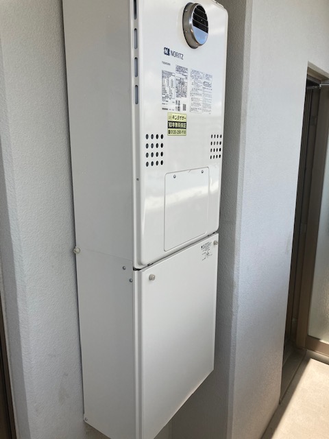 兵庫県尼崎市 T様 都市ガス ノーリツエコジョーズ GTH-CP2460SAW3H-TB BL  24号シンプル（オート）給湯暖房給湯器 交換工事 交換後