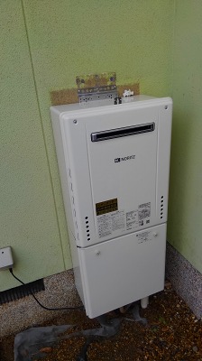 兵庫県西宮市 Ｓ様 都市ガス ノーリツ給湯器 GT-2460AWX-1 BL 24号フルオート追焚付給湯器 交換工事 交換後