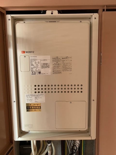 兵庫県明石市 Ｈ様 都市ガス ノーリツ給湯器 GTH-2444AWX3H-H-1 BL 24号フルオート給湯暖房給湯器 交換工事 交換後
