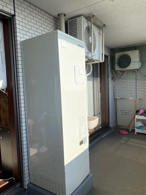 埼玉県川口市 Ｏ様 コロナエコキュート CHP-S30AY1-12 集合住宅用 300L角型フルオート 交換工事 交換後