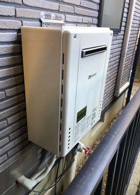 滋賀県草津市 Ｈ様 都市ガス ノーリツ給湯器 GT-1660SAWX-1 BL 16号オート追焚付給湯器 交換工事 交換後