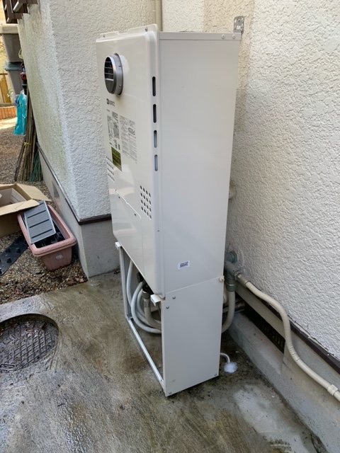 兵庫県川西市 Ｈ様 都市ガス ノーリツエコジョーズ GTH-C2460AW3H BL 24号スタンダード（フルオート）給湯暖房給湯器 交換工事 交換後