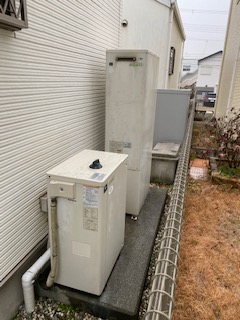 兵庫県神戸市西区 Ｇ様 都市ガス ノーリツエコジョーズ GTH-C2460AW3H BL 24号スタンダード（フルオート）給湯暖房給湯器 交換工事 交換前