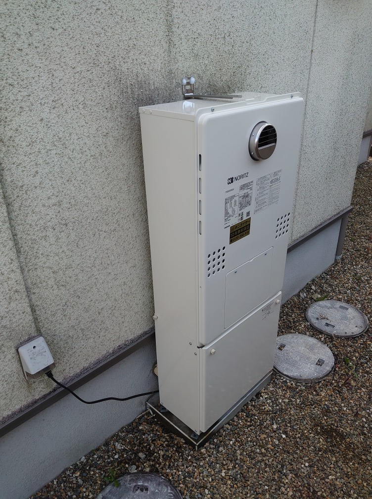奈良県大和郡山市 Ｋ様 都市ガス ノーリツエコジョーズ GTH-C2460SAW3H BL 24号シンプル（オート）給湯暖房給湯器 交換工事 交換後