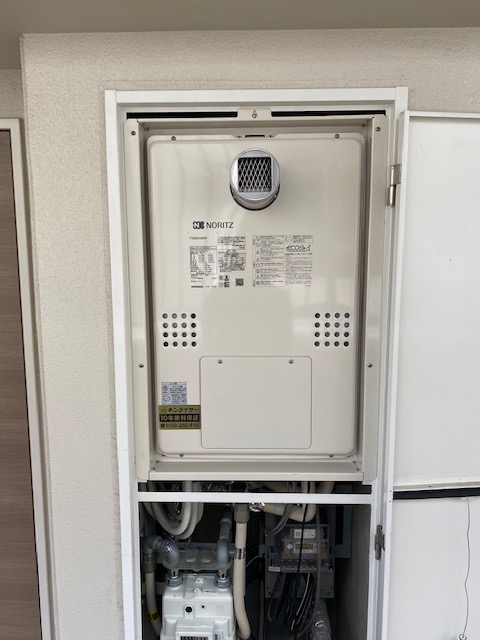 兵庫県神戸市兵庫区 Ｍ様 都市ガス ノーリツエコジョーズ GTH-CP2460AW3H-T BL 24号スタンダード（フルオート）給湯暖房給湯器 交換工事 交換後