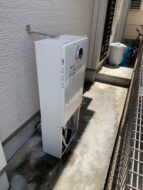 兵庫県加古川市 Ｍ様 都市ガス ノーリツエコジョーズ GTH-C2460AW3H BL 24号スタンダード（フルオート）給湯暖房給湯器 交換工事 交換後