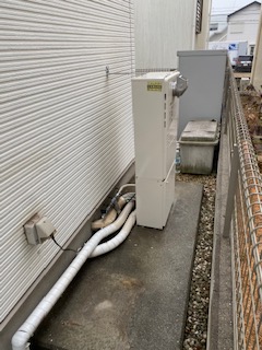兵庫県神戸市西区 Ｇ様 都市ガス ノーリツエコジョーズ GTH-C2460AW3H BL 24号スタンダード（フルオート）給湯暖房給湯器 交換工事 交換後