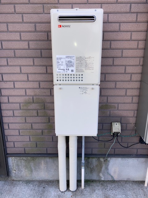 兵庫県神戸市西区 Ｔ様 都市ガス ノーリツ給湯器 GQ-2439WS-1 24号オートストップ給湯専用給湯器 交換工事 交換後