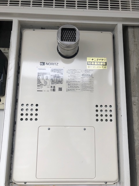 東京都江東区 Ｋ様 都市ガス ノーリツエコジョーズ GTH-C2460AW3H-T BL 24号スタンダード（フルオート）給湯暖房給湯器 交換工事 交換後