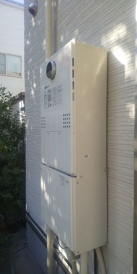 兵庫県尼崎市 Ｕ様 都市ガス ノーリツエコジョーズ GTH-C2460SAW3H BL 24号シンプル（オート）給湯暖房給湯器 交換工事 交換後