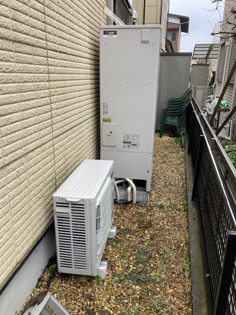 千葉県八千代市 Ｉ様 三菱電機エコキュート SRT-S375A 370L角型フルオート 交換工事 交換後