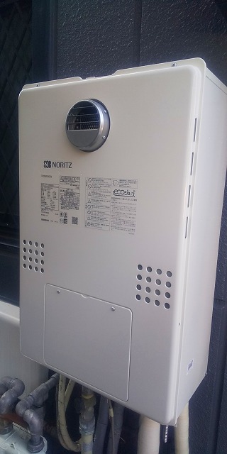 兵庫県尼崎市 Ｙ様 都市ガス ノーリツエコジョーズ GTH-C2460AW3H BL 24号スタンダード（フルオート）給湯暖房給湯器 交換工事 交換後