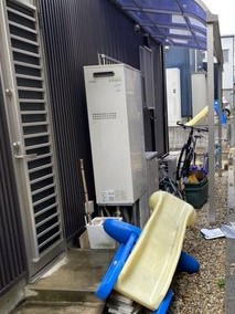 愛知県名古屋市緑区 Ｏ様 都市ガス ノーリツエコジョーズ GTH-C2460AW3H BL 24号スタンダード（フルオート）給湯暖房給湯器 交換工事 交換前