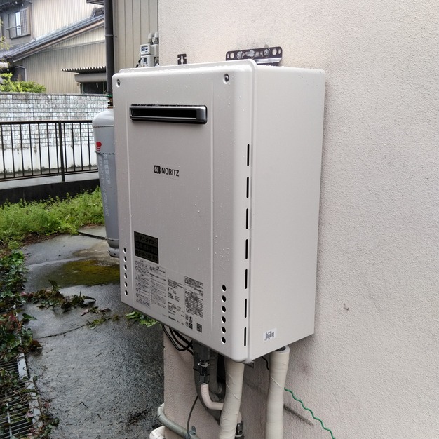 愛知県一宮市 K様 ＬＰガス ノーリツ給湯器 GT-1660SAWX-1 BL 16号オート追焚付給湯器 交換工事 交換後