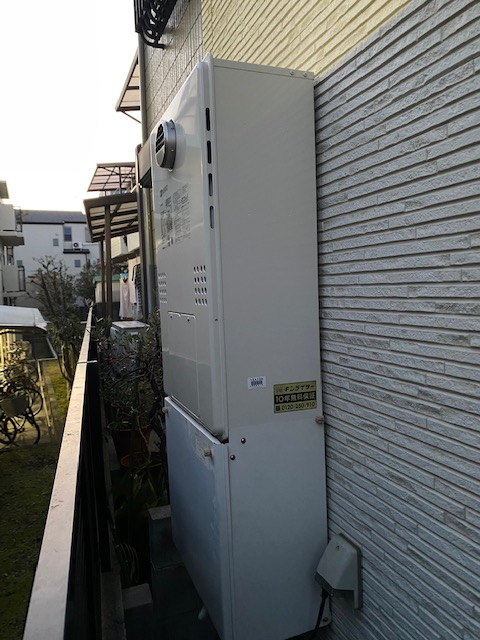 兵庫県神戸市東灘区 Y様 都市ガス ノーリツエコジョーズ GTH-C2461SAW6H BL 24号シンプル（オート）給湯暖房給湯器 交換工事 交換後