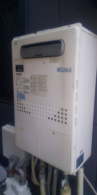 兵庫県尼崎市 Ｙ様 都市ガス ノーリツエコジョーズ GTH-C2460AW3H BL 24号スタンダード（フルオート）給湯暖房給湯器 交換工事 交換前