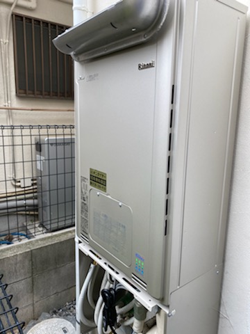 兵庫県西宮市 Ｙ様 都市ガス リンナイエコジョーズ RUFH-E2405SAW2-3(A) 24号オート給湯暖房給湯器 交換工事 交換後