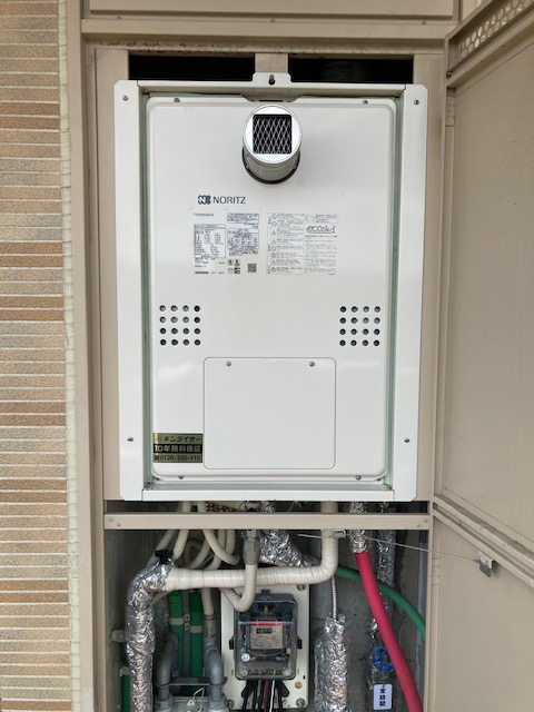 福岡県福岡市南区 Ｎ様 都市ガス ノーリツエコジョーズ GTH-C2460AW3H-T BL 24号スタンダード（フルオート）給湯暖房給湯器 交換工事 交換後