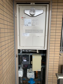 兵庫県西宮市 Ｔ様 都市ガス ノーリツ給湯器 GTH-2444AWXD-T-1 BL 24号フルオート給湯暖房給湯器 交換工事 交換後