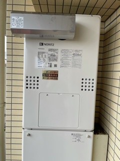 千葉県浦安市 Ｙ様 都市ガス ノーリツエコジョーズ GTH-C2460AW3H-T BL  塩害塗装 24号スタンダード（フルオート）給湯暖房給湯器 交換工事 交換後