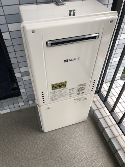 大阪府箕面市 Ｈ様 都市ガス ノーリツ給湯器 GT-1660AWX-1 BL 16号フルオート追焚付給湯器 交換工事 交換後