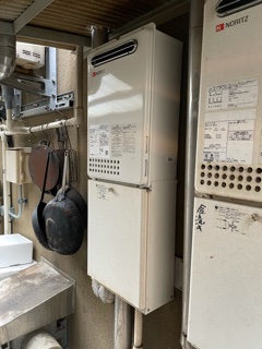 千葉県市川市 Ｎ様 都市ガス ノーリツ給湯器 GQ-2439WS-1 24号オートストップ給湯専用給湯器 交換工事 交換後