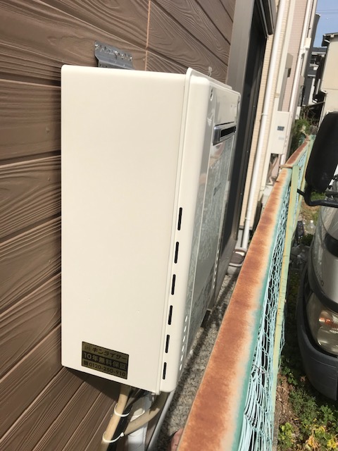 大阪府東大阪市 T様 都市ガス ノーリツ給湯器 GT-2460SAWX-1 BL 24号オート追焚付給湯器 交換工事 交換後