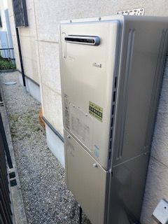 愛知県名古屋市港区 Ｋ様 都市ガス リンナイエコジョーズ RVD-E2405AW2-1(A) 24号フルオート給湯暖房給湯器 交換工事 交換後