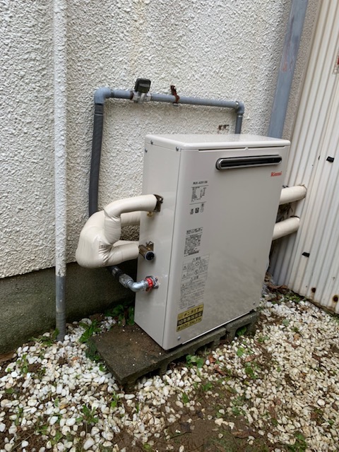 兵庫県神戸市北区 Ｈ様 都市ガス リンナイ給湯器 RUX-A2013G 20号オートストップ給湯専用給湯器 交換工事 交換後