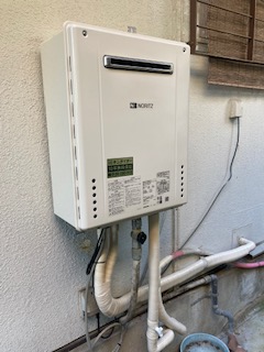 大阪府高槻市 K様 都市ガス ノーリツ給湯器 GT-2060AWX-1 BL 20号フルオート追焚付給湯器 交換工事 交換後