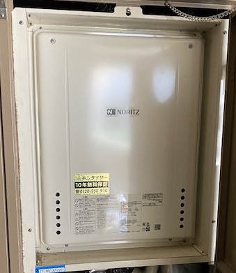 兵庫県西宮市 I様 ノーリツ給湯器 GT-2460SAWX-TB-1 BL 24号オート追焚付給湯器 交換工事 交換後