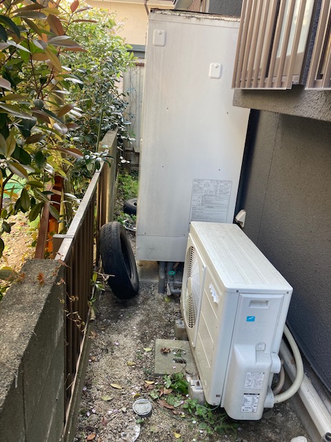 福岡県糟屋郡須恵町 Ｉ様 ダイキンエコキュート EQN37VFV 370L角型フルオート 交換工事 交換前