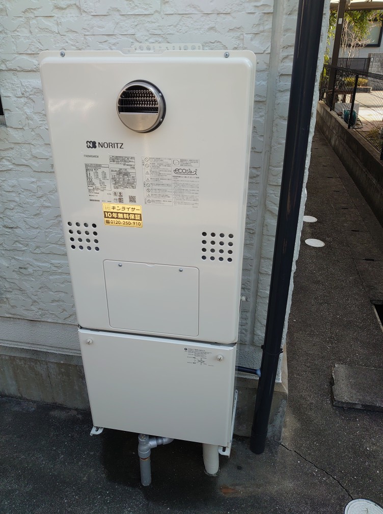 兵庫県神戸市西区 N様 都市ガス ノーリツエコジョーズ GTH-C2460AW3H BL 24号スタンダード（フルオート）給湯暖房給湯器 交換工事 交換後