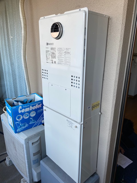 兵庫県神戸市東灘区 Y様 都市ガス ノーリツエコジョーズ GTH-C2460AW3H BL 24号スタンダード（フルオート）給湯暖房給湯器 交換工事 交換後