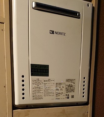 埼玉県越谷市 K様 都市ガス ノーリツ給湯器 GT-2460AWX-1 BL 24号フルオート追焚付給湯器 交換工事 交換後