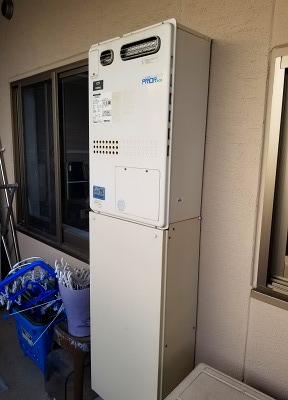 大阪府大阪市中央区 S様 都市ガス ノーリツエコジョーズ GTH-C2460AW3H-T BL 24号スタンダード（フルオート）給湯暖房給湯器 交換工事 交換前