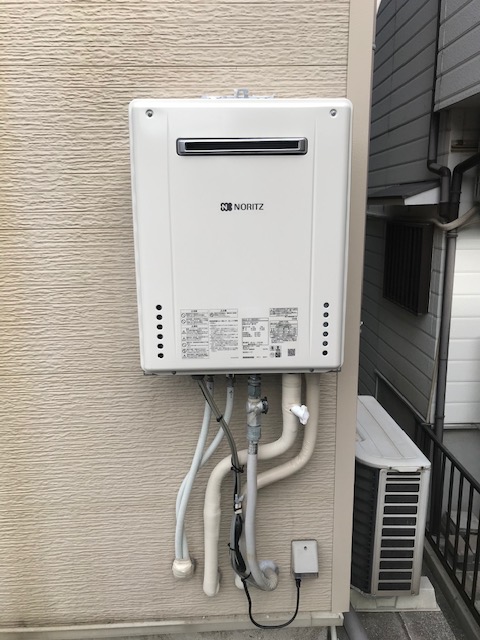 兵庫県神戸市長田区 M様 都市ガス ノーリツ給湯器 GT-1660SAWX-1 BL 16号オート追焚付給湯器 交換工事 交換後