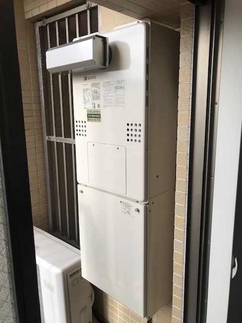 兵庫県神戸市中央区 T様 都市ガス ノーリツエコジョーズ GTH-C2460AW3H BL 24号スタンダード（フルオート）給湯暖房給湯器 交換工事 交換後