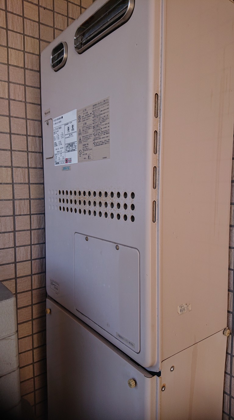 東京都豊島区 K都市ガス ノーリツエコジョーズ 	GTH-C2460AW3H BL 24号（フルオート）給湯暖房給湯器 交換工事 交換前