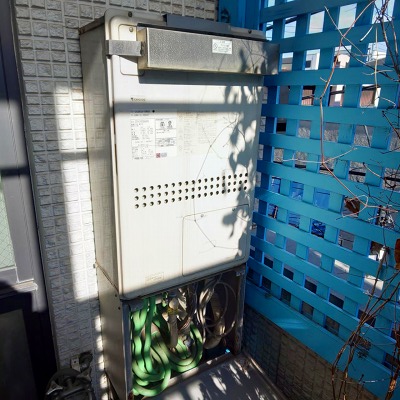 東京都練馬区 H様 都市ガス ノーリツエコジョーズ GTH-C2461SAW6H BL 24号シンプル（オート）給湯暖房給湯器 交換工事 交換前