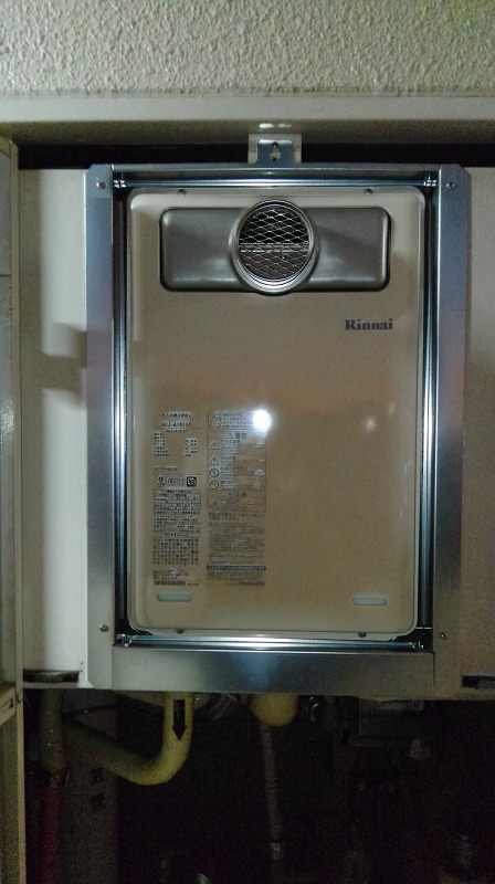 兵庫県神戸市東灘区 I様 都市ガス リンナイ給湯器 RUJ-A1610T 12A13A 16号高温水供給式給湯器 交換工事 交換後