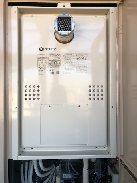 奈良県大和郡山市 Y様 都市ガス ノーリツエコジョーズ GTH-CP2460AW3H-T BL 24号スタンダード（フルオート）給湯暖房給湯器 交換工事 交換後