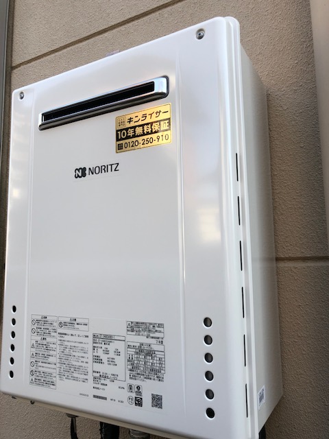 埼玉県越谷市 N様 都市ガス ノーリツ給湯器 GT-2460SAWX-1 BL 24号オート追焚付給湯器 交換工事 交換後