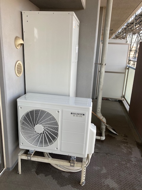 東京都西東京市 N様 コロナエコキュート CHP-S30AY1-12 集合住宅用 300L角型フルオート 交換工事 交換後