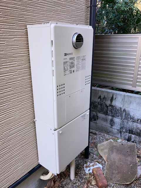 兵庫県明石市 G様 都市ガス ノーリツエコジョーズ GTH-C2460SAW3H BL 24号シンプル（オート）給湯暖房給湯器 交換工事 交換後