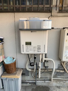 滋賀県大津市 M様 都市ガス ノーリツ給湯器 	GT-2460SAWX-1 BL 24号オート追焚付給湯器 交換工事 交換後